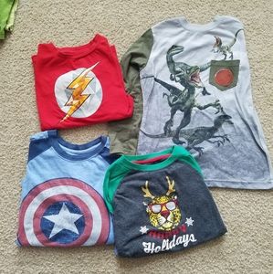 Lot of 4 Boys Long Sleeve Tees size 6/7